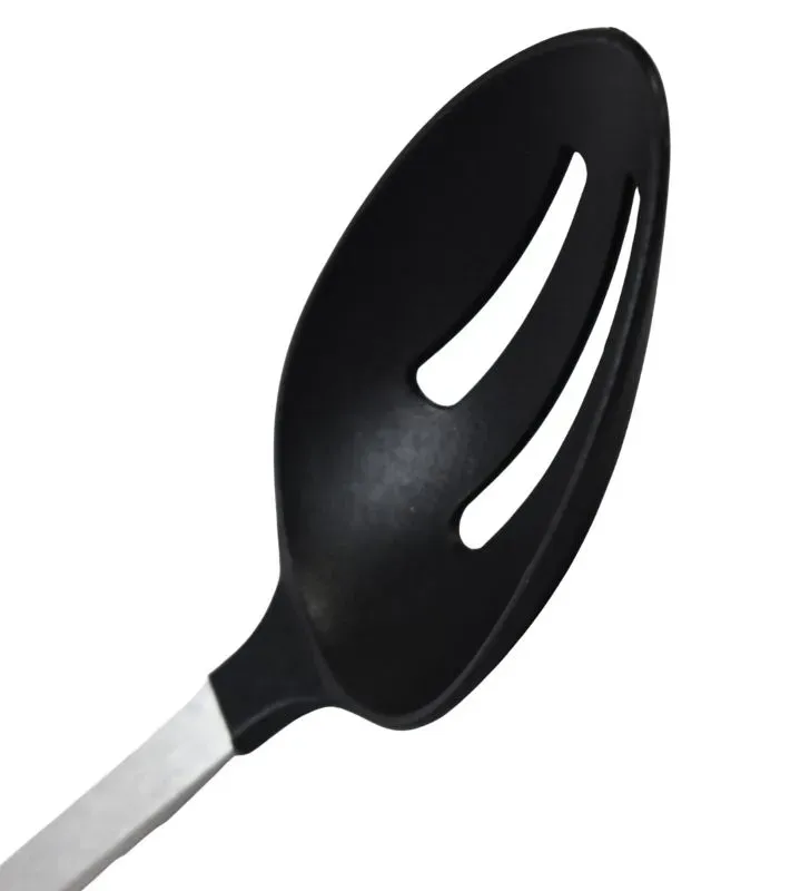 Cuchara Ranurada Nylon y Mango Metal TRAVESSA - Utensilio Profesional