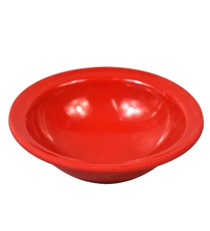 Plato Postre 4.5" Melamina Rojo Travessa - Resistente e Irrompible