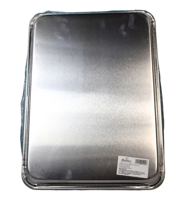 Charola Aluminio 33x23cm Travessa - Espesor 0.85mm Profesional