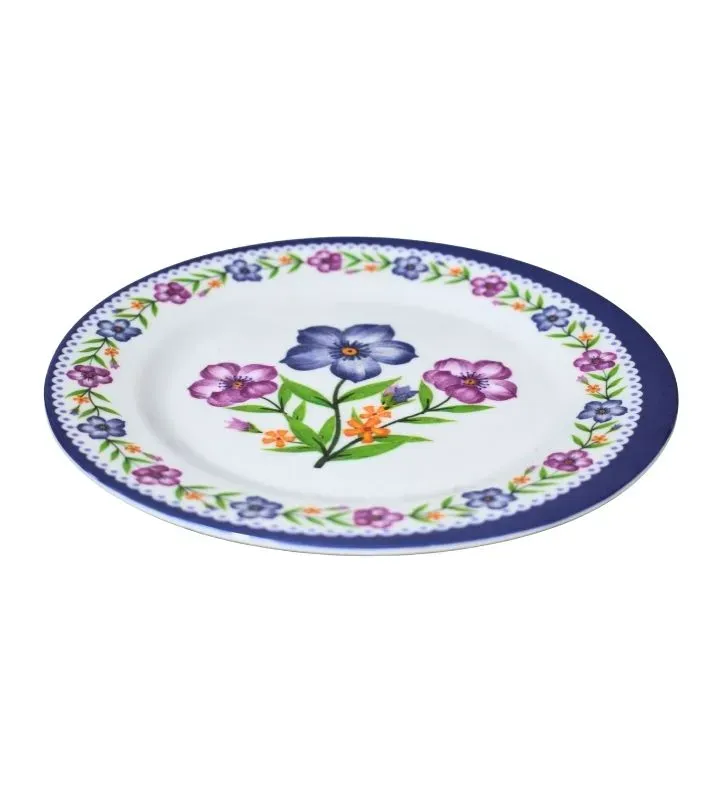 Plato Pastelero de Melamina 8" TRAVESSA Diseño Flores 003-001-001