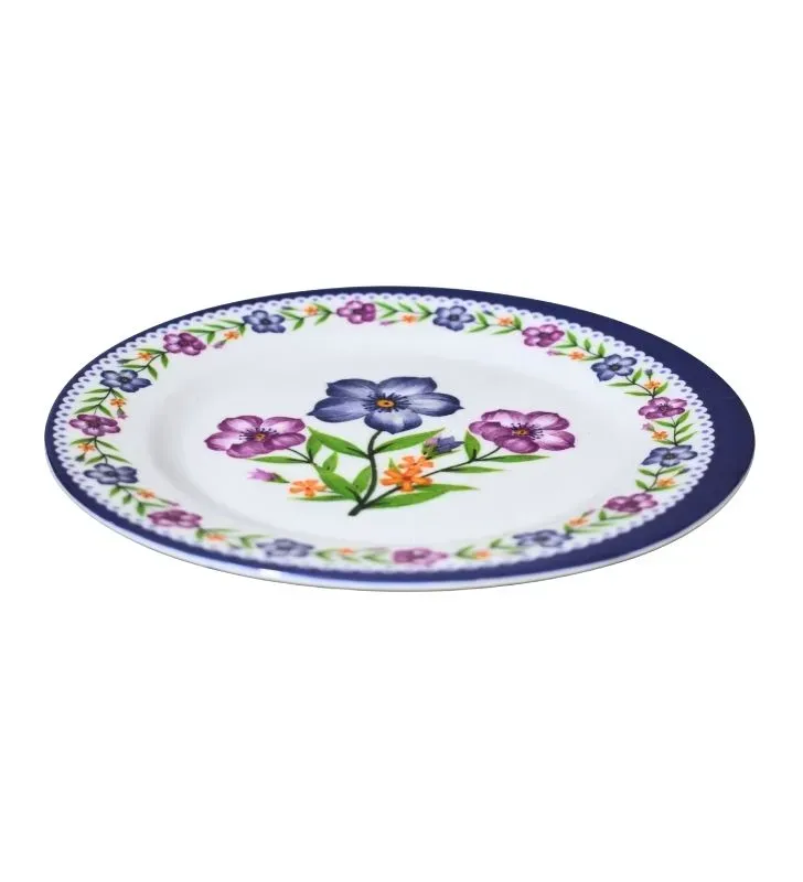Plato Pastelero de Melamina 8" TRAVESSA Diseño Flores 003-001-001