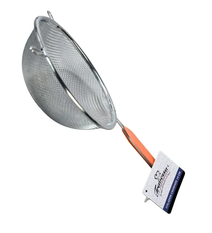 Colador Cromado 14cm TRAVESSA 022-006-014 - Acero Inoxidable