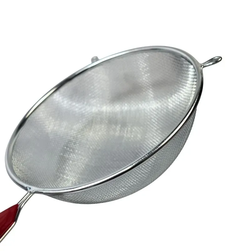 Colador Cromado 20cm TRAVESSA 022-006-020 - Mango Rojo