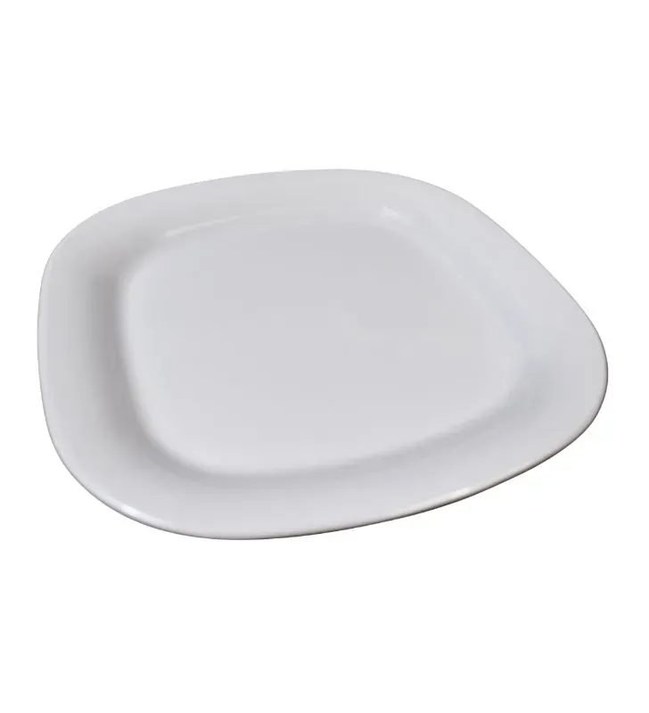 Plato Cuadrado Blanco 10" TRAVESSA 105-009-130 - Melamina