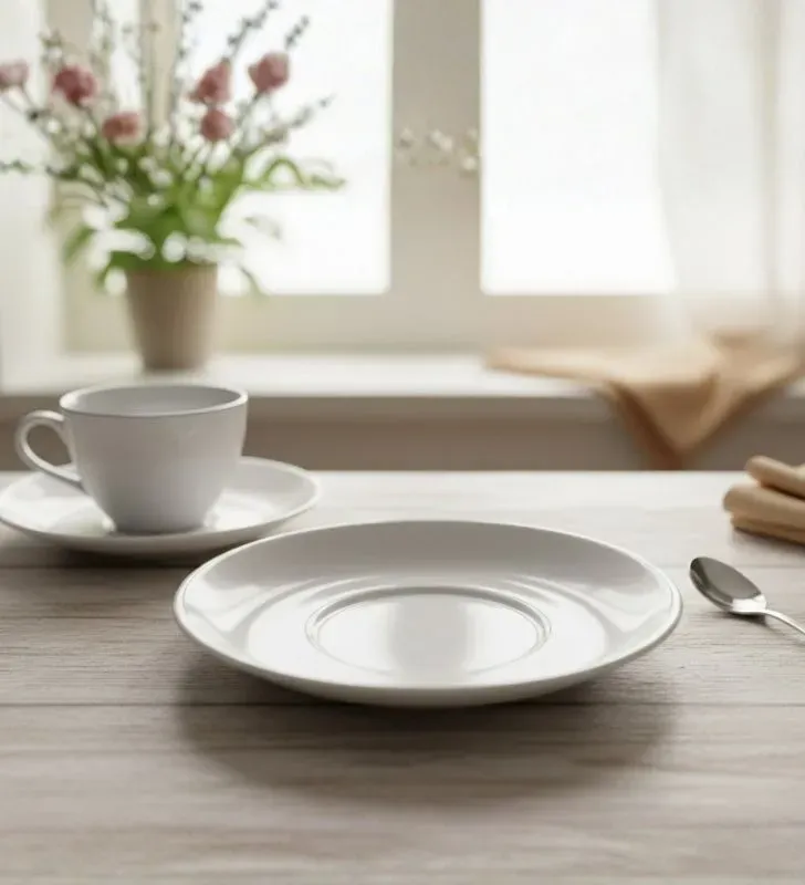 Porta Taza de Melamina Blanca 6" TRAVESSA 105-009-132