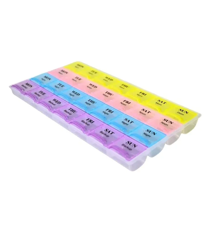 Pastillero Organizador Semanal ZAZ II 8645Y - 28 Compartimentos