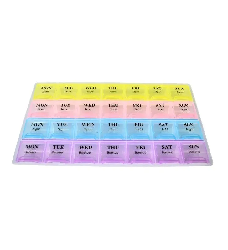 Pastillero Organizador Semanal ZAZ II 8645Y - 28 Compartimentos