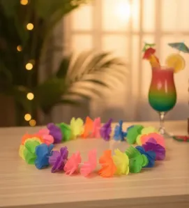 Collar Hawaiano Neón ZAZ II 8748Y - 24 Flores por Collar