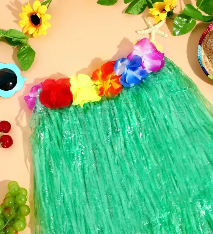 Falda Hawaiana de Rafia Azul ZAZ II 8750Y - Colores Variados