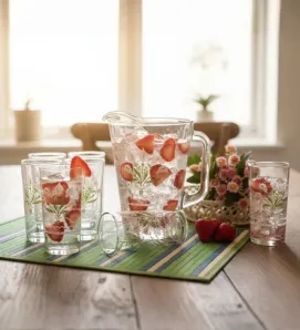 Juego de Agua Alcatraz Crisa 7 Piezas - Jarra y 6 Vasos