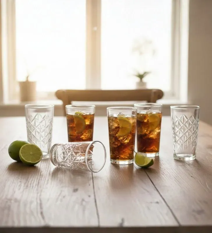 Juego de 6 Vasos Diamante Crisa A679 - 360 ml