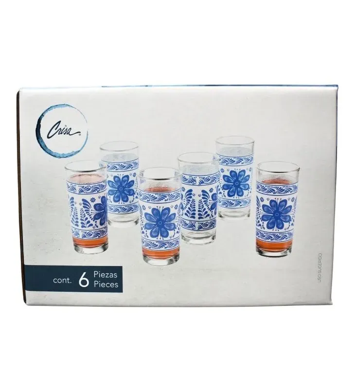 Juego de 6 Vasos Talavera Crisa 9660 - 295 ml