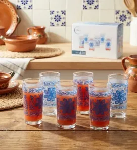 Juego de 6 Vasos Talavera Crisa 9660 - 295 ml