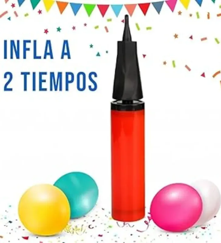 Bomba Infladora Manual para Globos Payaso - Varios Colores