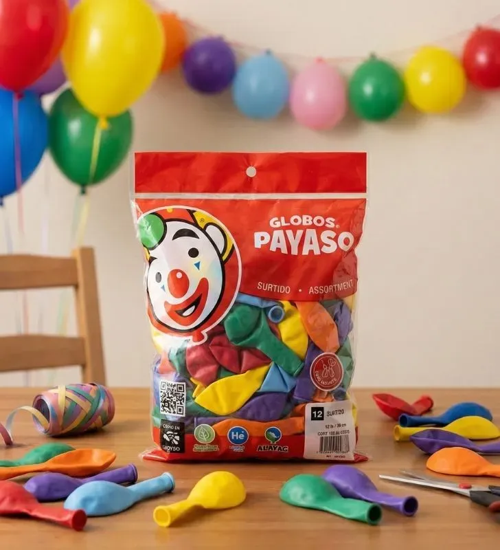 Globo Payaso No. 12 Colores Surtidos - Tamaño Grande