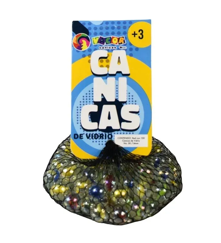 Canica No. 00 Flama Vacor - Red con 100 Piezas