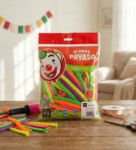 Globo Zeppelin 270 Neón Globos Payaso - 100 Piezas