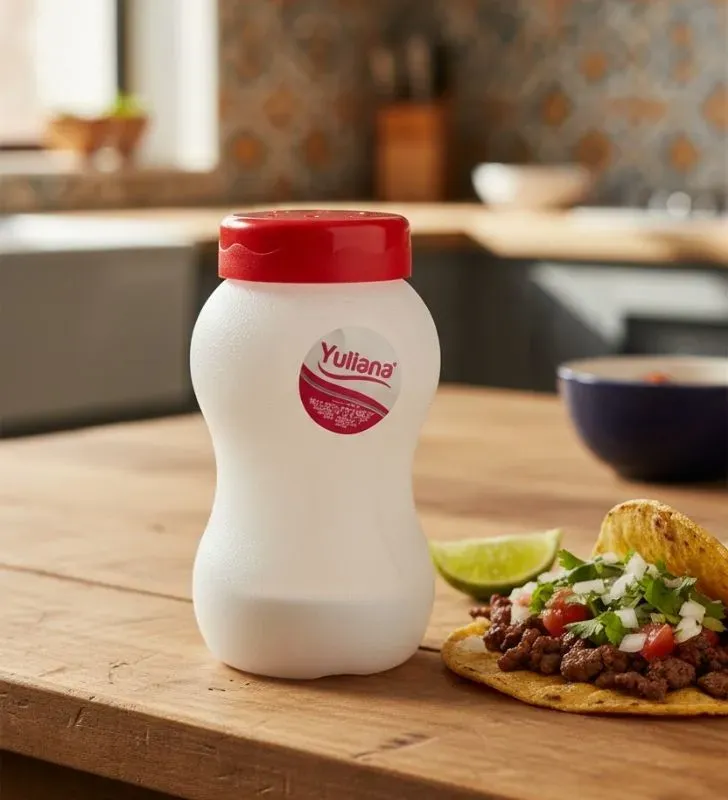 Salero Tipo Taquero Yuliana MX-035 - Blanco y Rojo