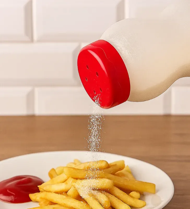 Salero Tipo Taquero Yuliana MX-035 - Blanco y Rojo