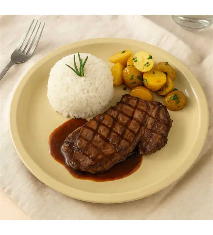 Plato Trinche Extendido Beige Yuliana MX-090B - Plástico Resistente