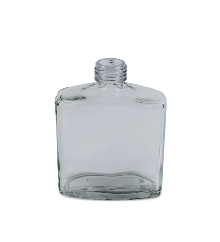 Frasco licorera 180 ml con tapa cobre – vidrio transparente