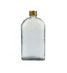 Frasco licorera 350 ml con tapa cobre – vidrio transparente
