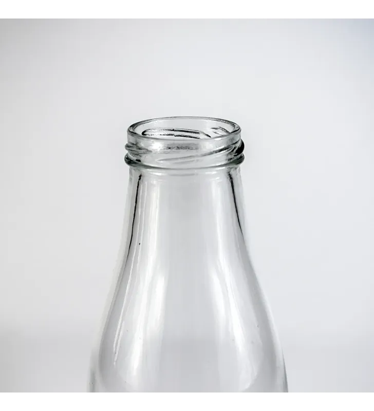 Botella de vidrio 1000 ml con tapa dorada – Ideal jugos y leche