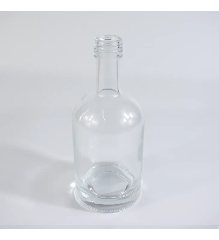 Botella de vidrio 350 ml con tapa negra – cristal reutilizable