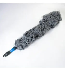 Sacudidor gris de microfibra – atrapapolvo lavable y flexible