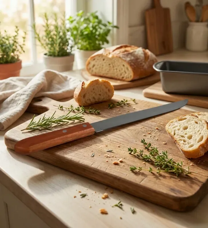 Cuchillo Rebanador 8" Yuliana R7-67080 – Acero Inoxidable y Madera