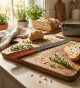 Cuchillo Rebanador 8" Yuliana R7-67080 – Acero Inoxidable y Madera