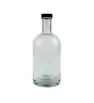 Botella de cristal 600 ml con tapa negra – ideal para jugos
