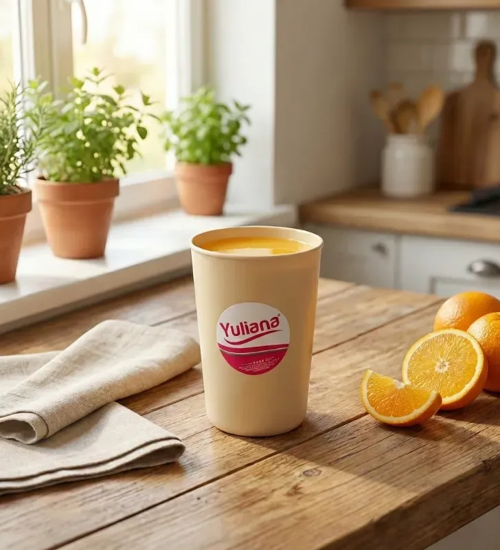 Vaso 180 ml Beige Yuliana MX-103B – Plástico Irrompible Escolar