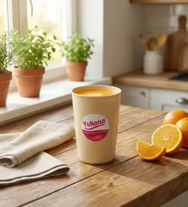 Vaso 180 ml Beige Yuliana MX-103B – Plástico Irrompible Escolar