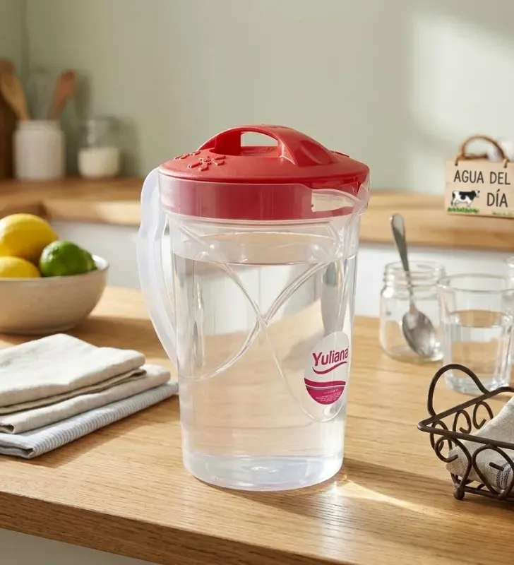 Jarra Thalia 1 Litro Yuliana MX-069 – Plástico Transparente con Tapa