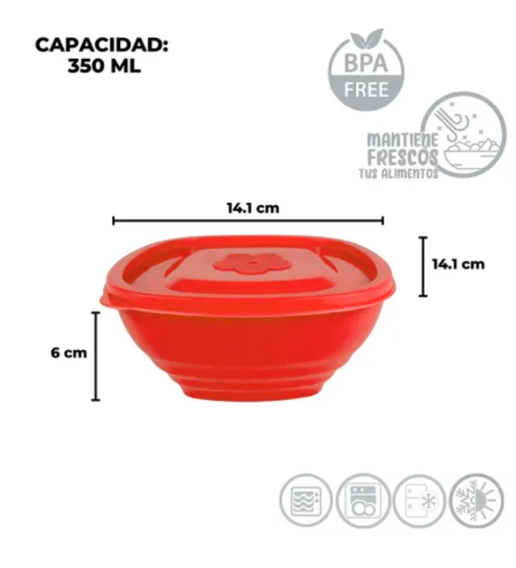 Contenedor Medellín No. 1 Yuliana MX-132 – 350 ml – Anti-derrames