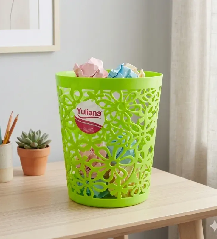 Cesto Papelero Primavera Yuliana MX-184 – Bote de Plástico Decorativo
