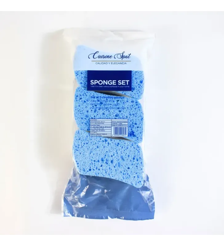 Set de 3 esponjas antirayaduras para limpieza delicada