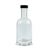 Botella de vidrio 200 ml con tapa negra – VB200