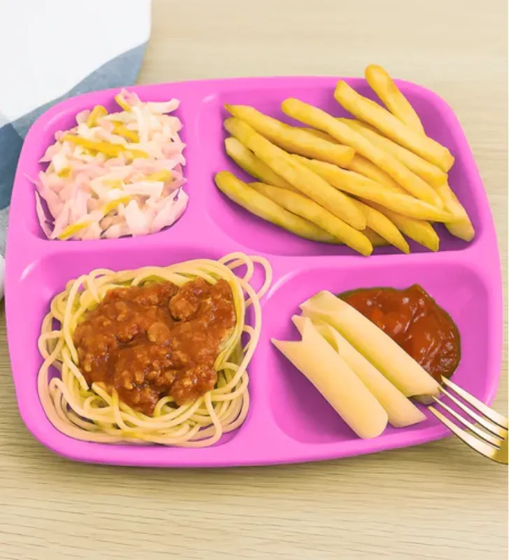 Plato con 4 Divisiones Yuliana MX-089C – Plástico de Colores