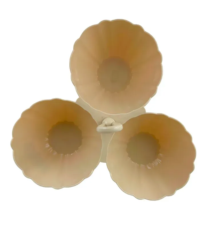 Salsera Triple Melaplast Yuliana MX-173B – Beige – 3 Compartimentos