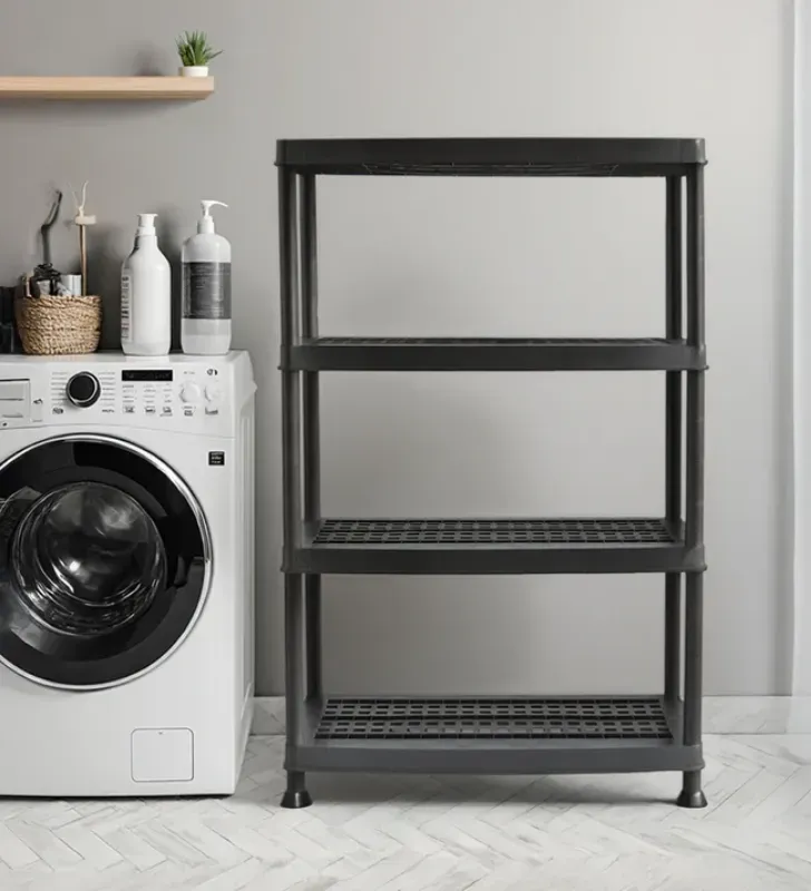 Estante Pisa Ventilado Duna 4 Niveles – Negro – Soporta 50kg por entrepaño