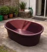 Bañera Placero 380 Litros – Diseño Ovalado Rojo Oscuro