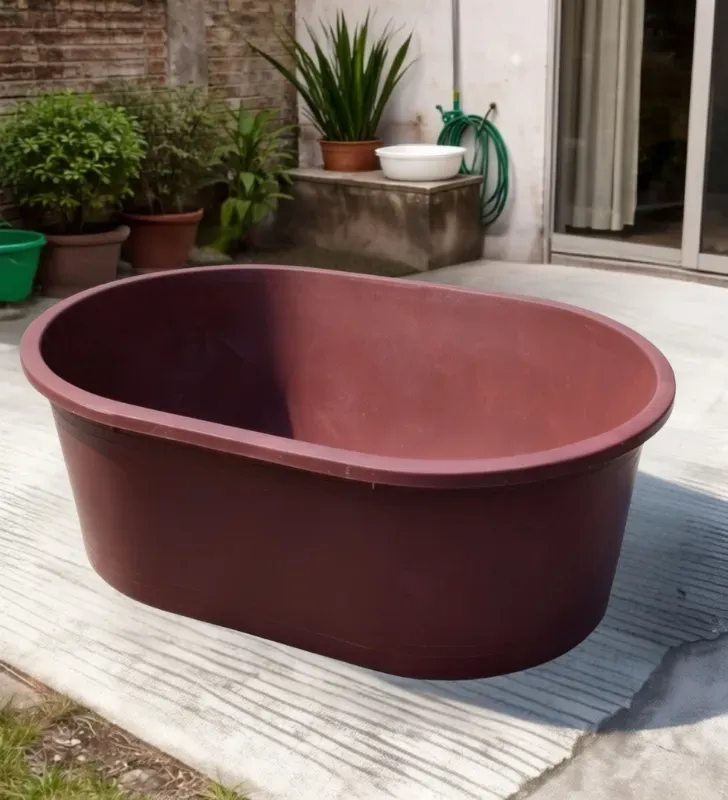 Bañera Placero 310 Litros – Diseño Ovalado Rojo Oscuro