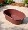 Bañera Placero 110 Litros – Diseño Ovalado Rojo Oscuro