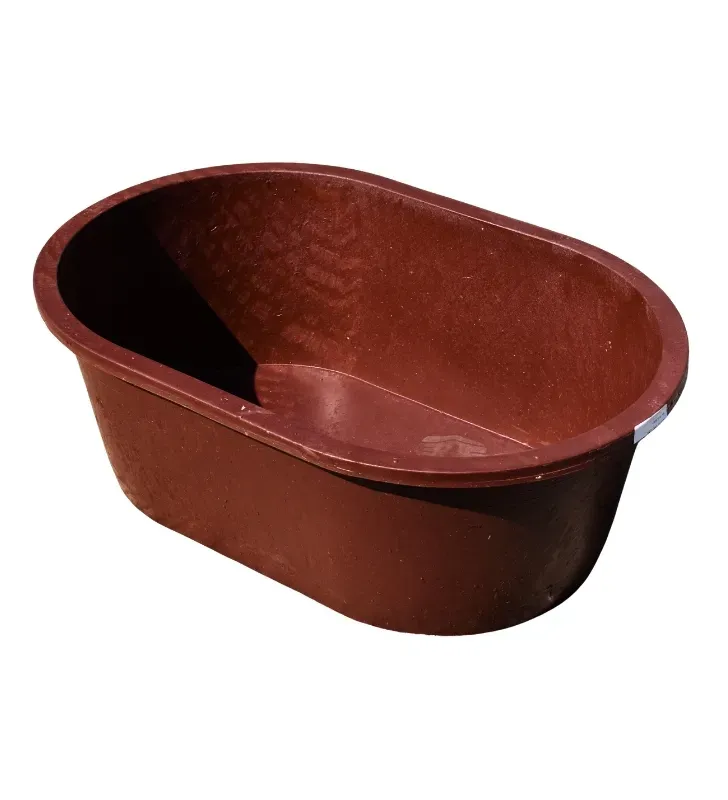 Bañera Placero 80 Litros – Diseño Ovalado Rojo Oscuro