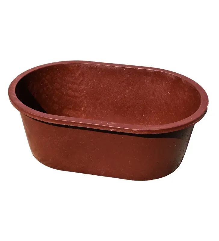 Bañera Placero 80 Litros – Diseño Ovalado Rojo Oscuro