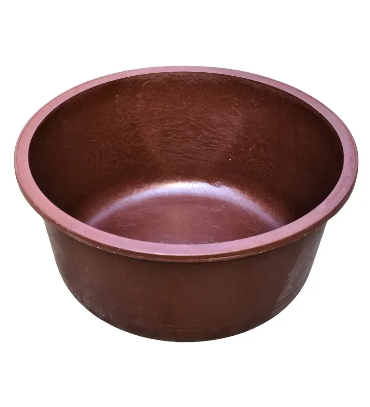 Tina Redonda Placero 100 Litros – Plástico Resistente Rojo Oscuro