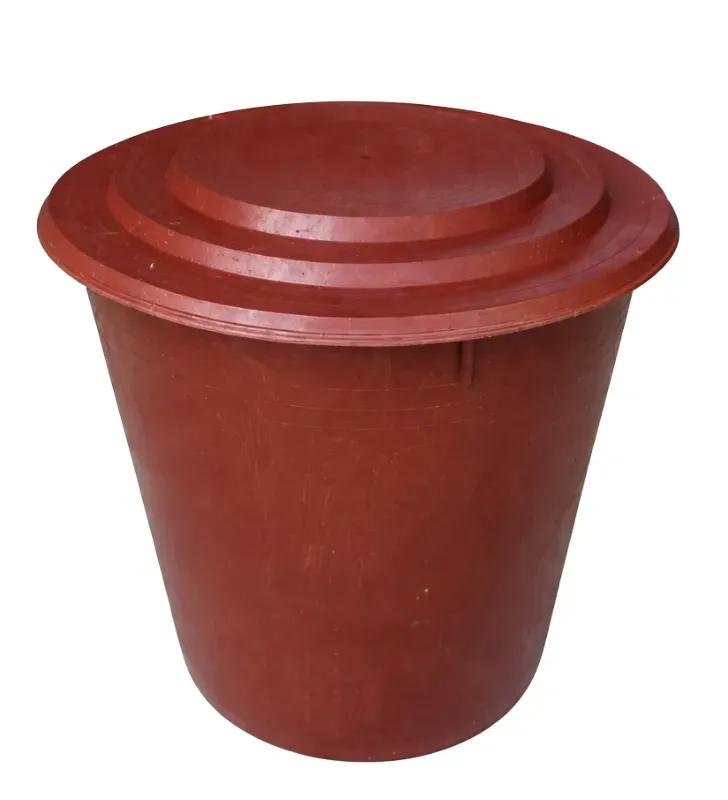 Bote Placero 550 Litros – Máxima Capacidad – Diseño Redondo Rojo Oscuro