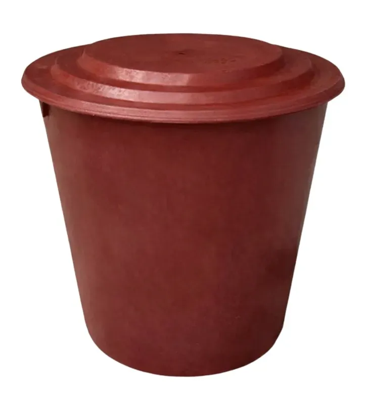 Bote Placero 550 Litros – Máxima Capacidad – Diseño Redondo Rojo Oscuro